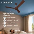 Bajaj Robusta Plus 1200MM Base Brown Ceiling Fan