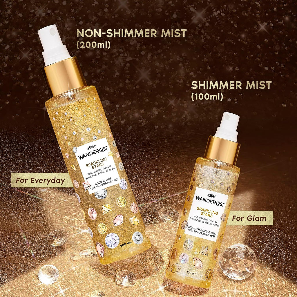 Nykaa Wanderlust Sparkling Stars Hair and Body Mist (Non Shimmer 200 ml)