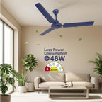 Havells REO Vaayu 1200 mm ES Ceiling Fan | High Speed, High Air Delivery | Strong & Powerful, Air Delivery: 220CMM| RPM: 370| 2 Year Warranty |