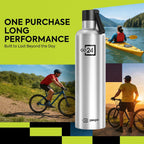 Stainless Steel Water Bottle Oslo Silver 980ml