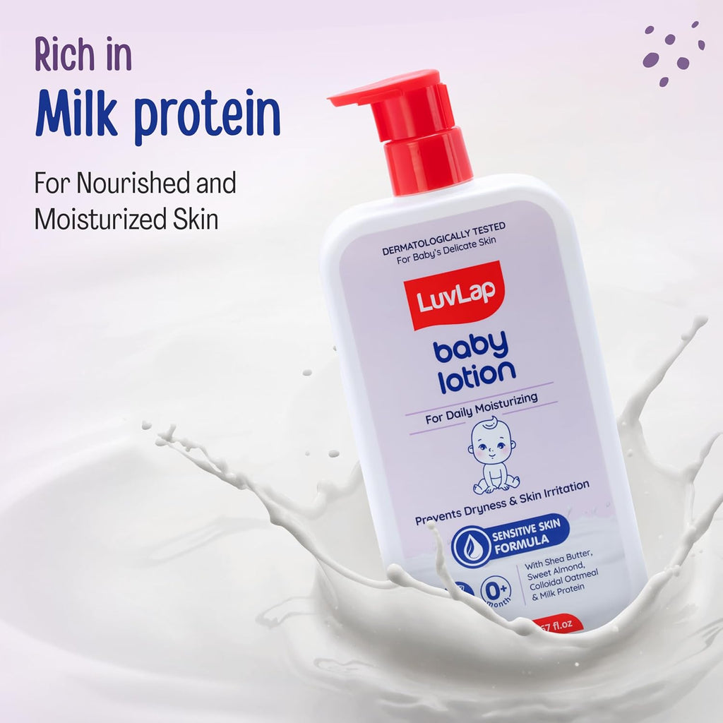 LuvLap Baby Lotion with Milk Protein, Shea Butter (700 ml x Pack of 2)
