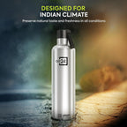 Stainless Steel Water Bottle Oslo Silver 980ml
