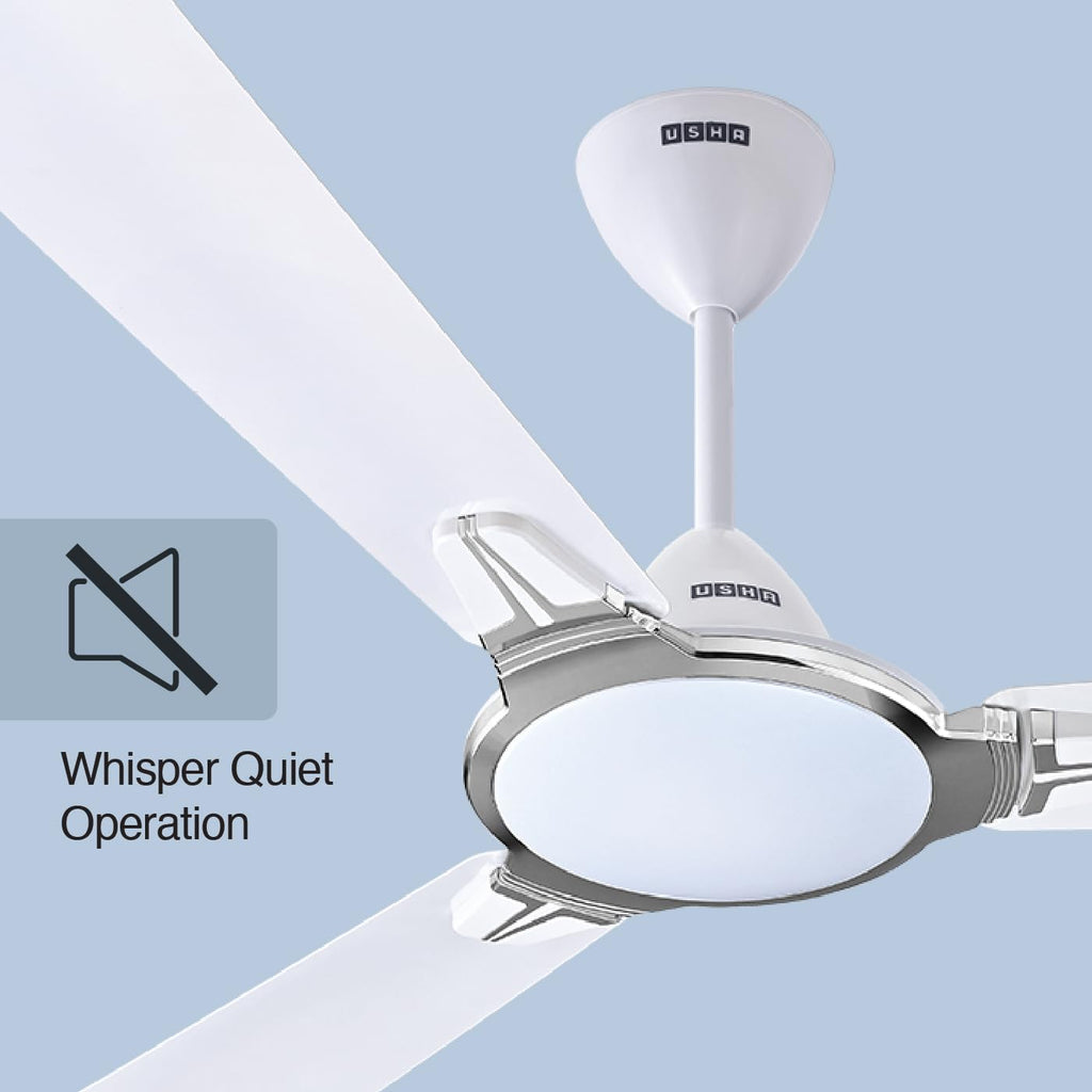 USHA Striker Platinum 1200mm Energy Saving High Speed Scratch & Dust Resistant Decorative Ceiling Fan |1star| ISI Certified ||Pearl White|