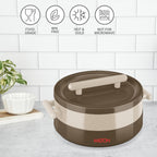 MILTON Valenza 2000 Insulated Inner Stainless Steel Casserole for Roti, 1900ml