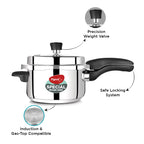 Pigeon By Stovekraft Special Stainless Steel Pressure Cooker with Outer Lid Induction and Gas Stove Compatible 2, 3, 5 Litre Capacity for Healthy...