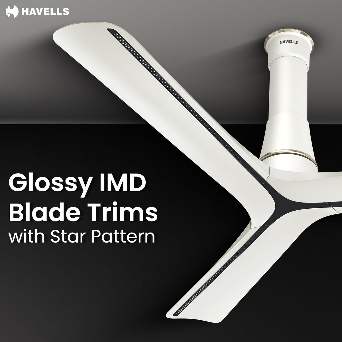 Havells Inveno LX 1200 mm BLDC Ceiling Fan|ABS Aerodyanamic Blades|Telescopic Canopy|