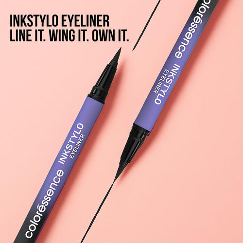 COLORESSENCE Ink Stylo Sketch Pen Eyeliner, Black | Long Lasting | Quick Dry | Waterproof | Smudgeproof | Precision Tip | Rich Pigment