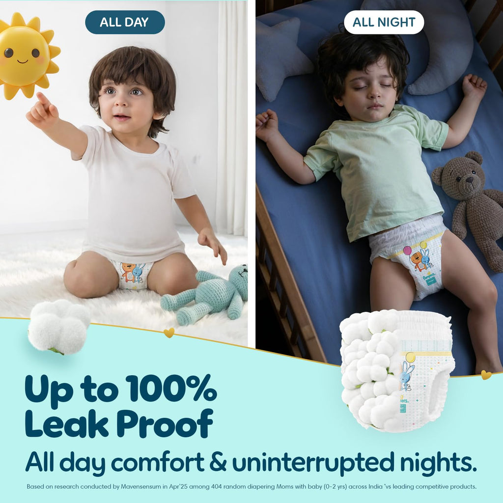 Pampers Premium Care Pant Style Baby Diapers L 44 Count | No Marks Design | Voted India’s #1 Softest Diaper | All in 1 diaper with 360 Cottony Softness