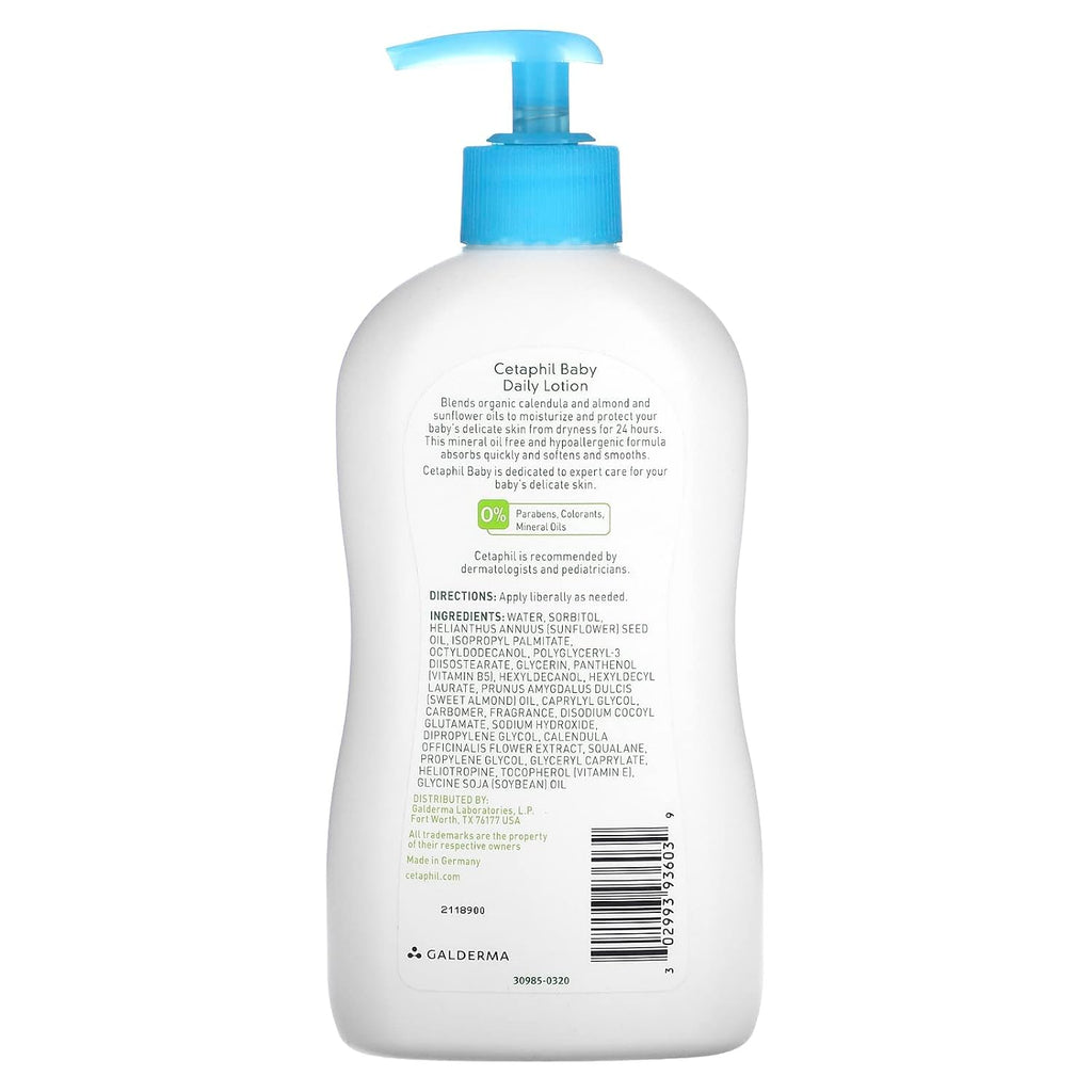 Cetaphil Baby Daily Lotion With Organic Calendula - (400ml) (Pack of 2)
