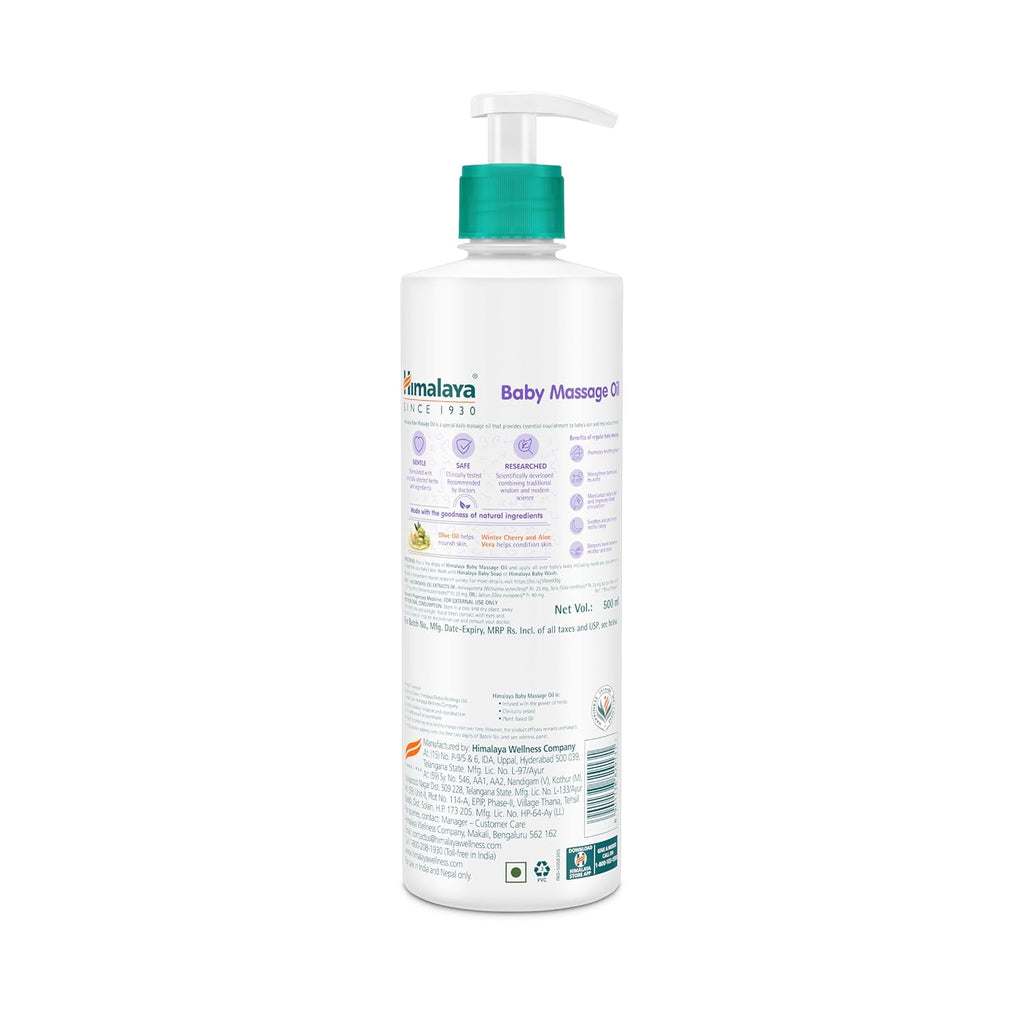 Himalaya Baby Massage Oil 500ml | All-round growth | Strong Bones & Muscles