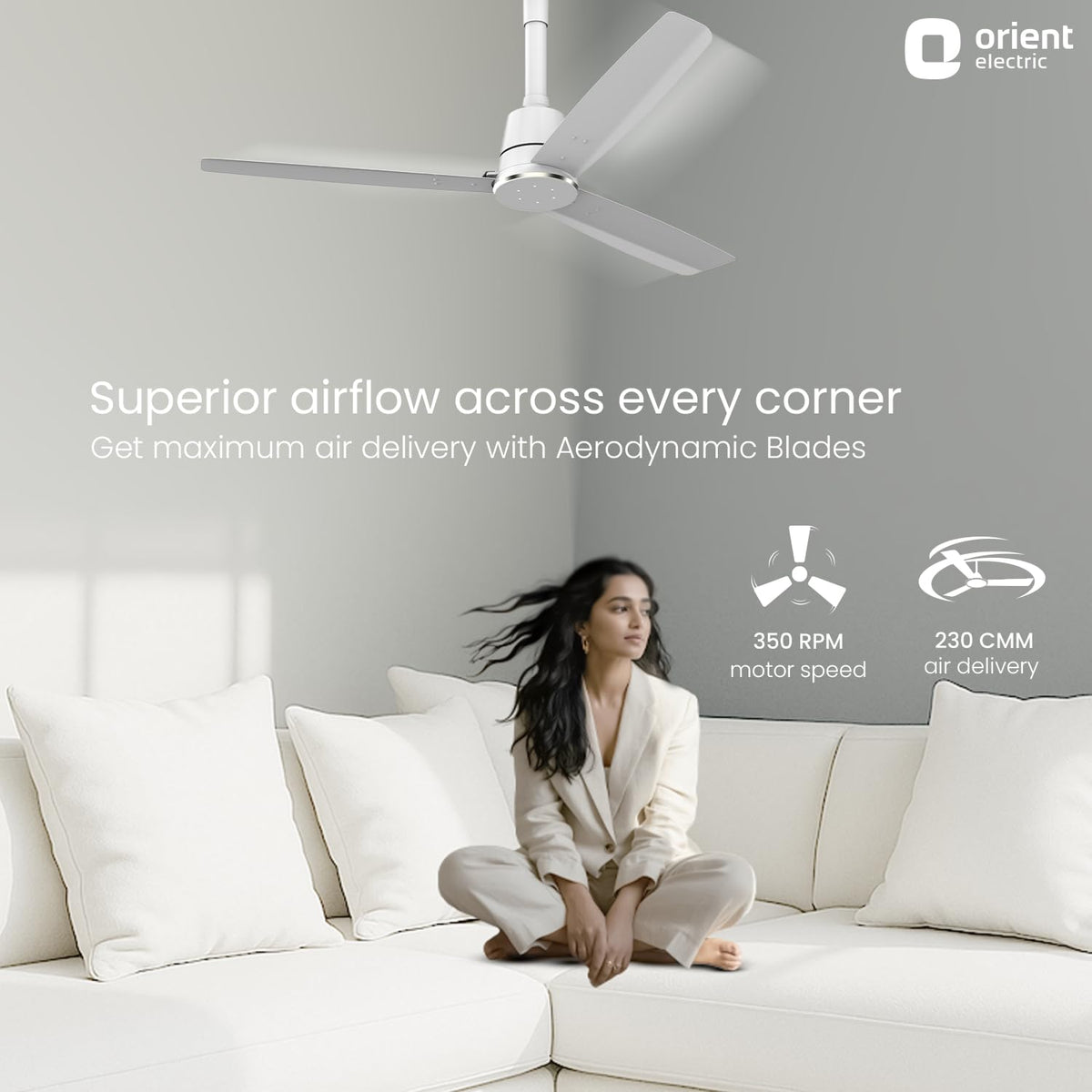 Orient Electric Newly Launched 1200 mm Proton BLDC | BLDC energy saving ceiling fan with Remote |BEE 5-star rated | Saves up to 50% on electricity bills | 3...