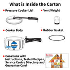 Hawkins 2 Litre Pressure Cooker, Stainless Steel Inner Lid Cooker, Induction Cooker, Small Cooker, Silver (HSS20)