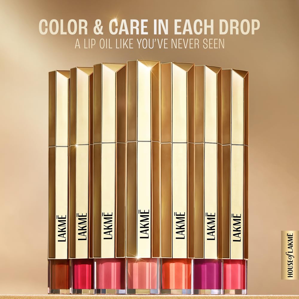 LAKMÉ LAKM Lakme 9to5 Overtime Shine Tinted Lip Oil - Berry Bling 5.3ml | 3Ml