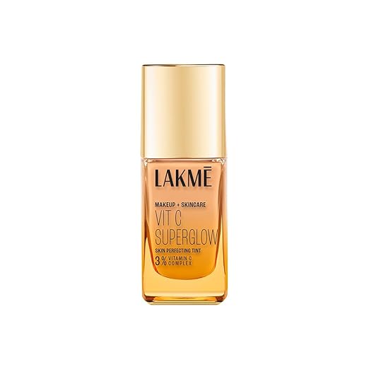 LAKME Makeup+Skincare, VitC Superglow Skin Perfecting Tint, Cool Ivory C100, 25ml