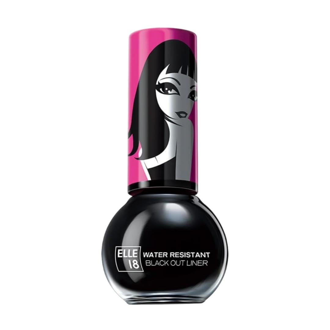 Elle 18 Water Resistant Black Out Eye Liner|| Black|| 5 ml