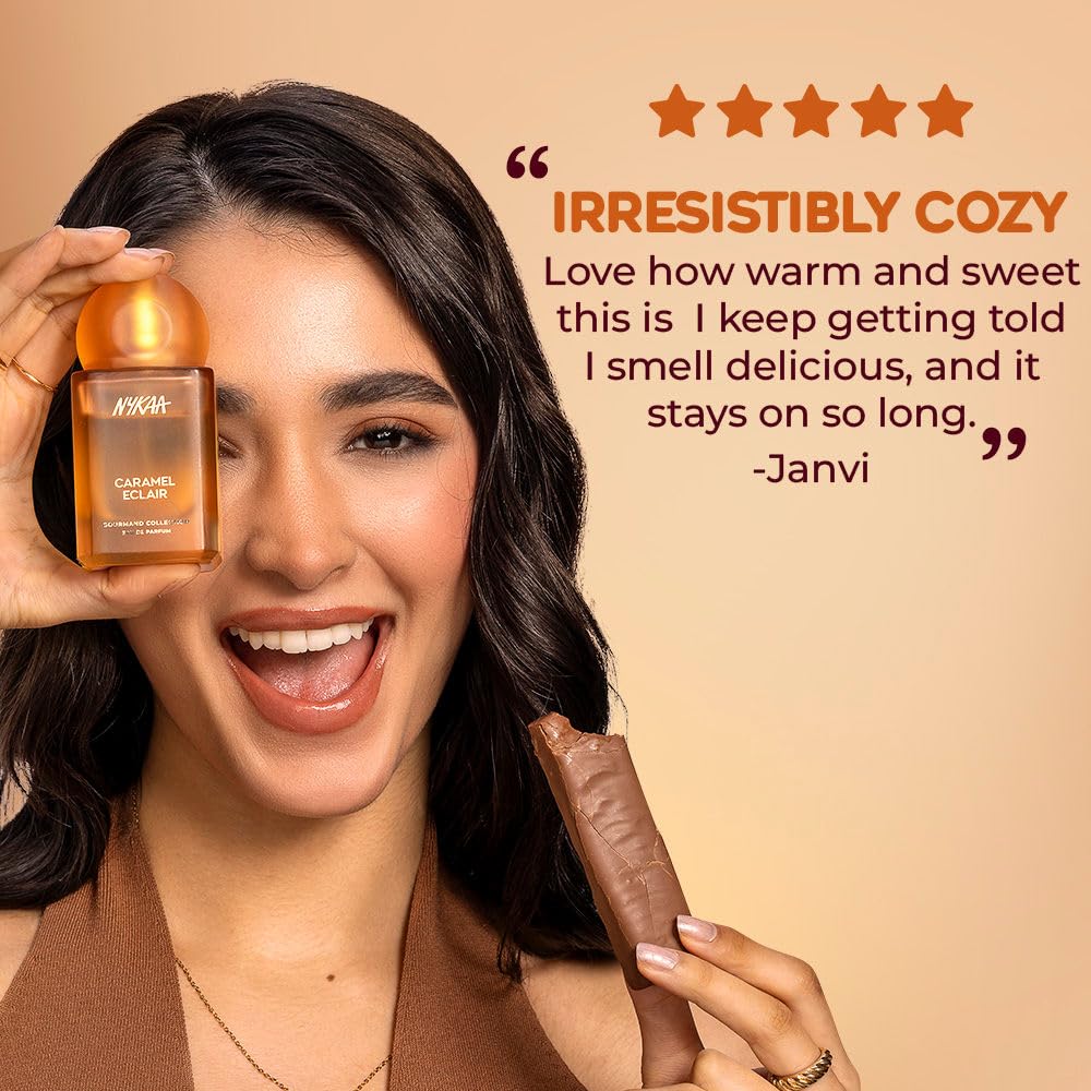 Nykaa Caramel Eclair EDP 50ml | Warm Sweet Perfume for Women | Caramel & Hazelnut Gourmand Fragrance | Long-Lasting Everyday Scent | Best...