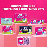 Sofy Bodyfit Pro Sanitary Pads (XL Size - 290 mm) 54 pads - Deep Absorption & fragrance, Centre Thick Fit, Soft on skin with comfy dry top sheet, with disposable wrap, (3 * 18 Pads),Pack Of 3