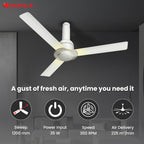 Havells CERA BLDC 1200mm Premium Underlight Ceiling Fan with 100% Pure Copper|Watt: 35|Air Flow: 225 cmm|Speed: 350 RPM|...