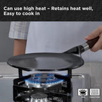 Hawkins 22 cm Futura Cast Iron Tava | Induction & Gas Compatible | Naturally Nonstick | No Coating | Ideal for Roti/Chapati | Black (CIT22)|Induction...