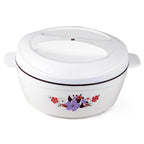 Cello Roti Plus Insulated Casserole Hot Pot Box Case with Lid 1500 ml White & Brown |