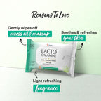 Lacto Calamine Daily Cleansing Face Wipes 25N Each - Pack of 2 | Makeup Remover Wipes | Wet Tissue for Face with Aloe Vera, Cucumber & Vitamin E | Wet..