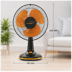 V-Guard Selfee Duo Portable Fan | Premium Orange & Black Finish | Compact High-Speed Cooling Fan