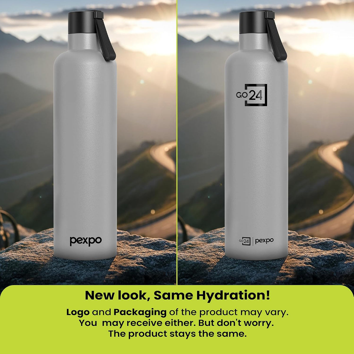 Stainless Steel Water Bottle Oslo Grey 980ml