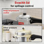 Prestige 2 Litre Aluminium Popular Plus Svachh Outerlid Pressure Cooker|Deep Lid for spillage Control|Virgin Aluminium|Gas & Induction Compatible|Gasket Release System|5 years warranty|ISI Certified