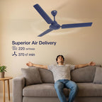 Havells REO Vaayu 1200 mm ES Ceiling Fan | High Speed, High Air Delivery | Strong & Powerful, Air Delivery: 220CMM| RPM: 370| 2 Year Warranty |