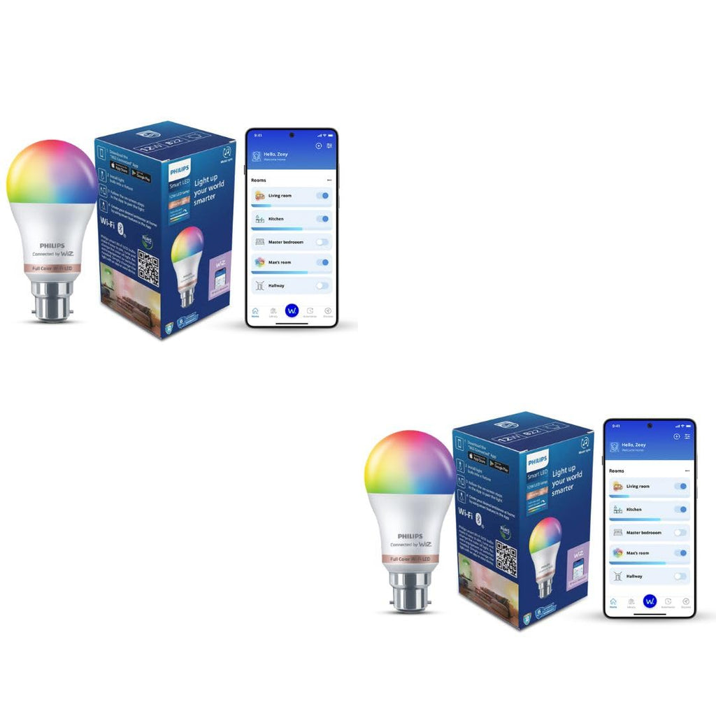 PHILIPS WiZ Neo 12W B22 Wi-Fi & Bluetooth LED Smart Bulb with Music Sync, Compatible with Amazon Alexa & Google Assistant, 16 Million Colours &...