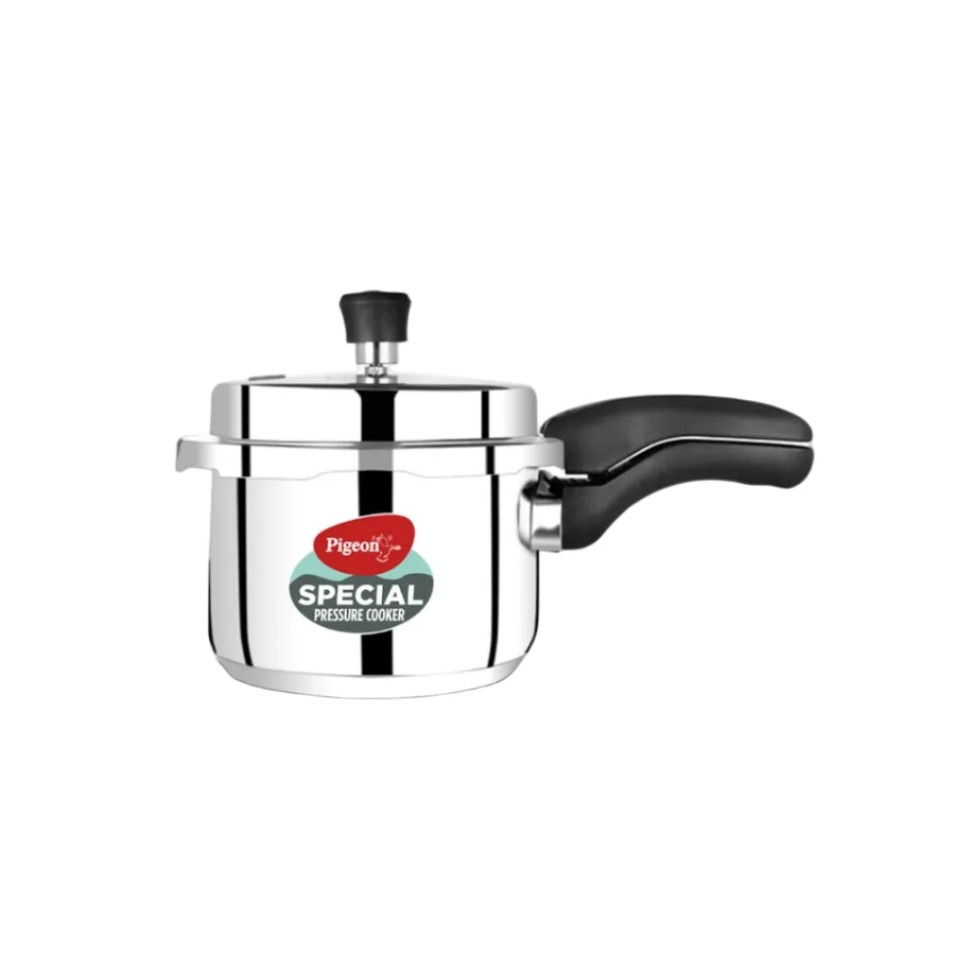 Pigeon By Stovekraft 14549 Induction Base Outer Lid Stainless Steel Pressure Cooker,3 Liters,Silver
