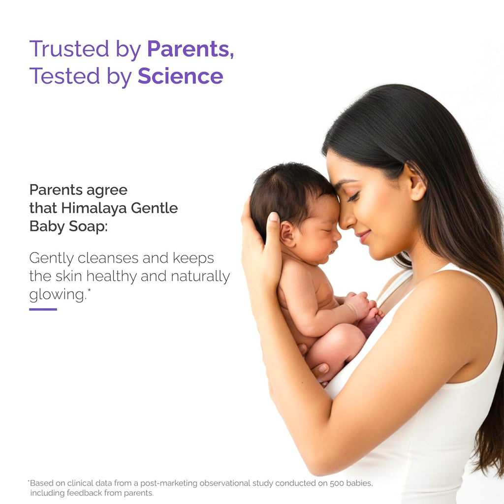 Himalaya Gentle Baby Soap for No Post Bath Dryness | Buy 4 Rs 50 OFF - 125g