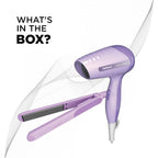 Havells Styling Combo of Hair Dryer & Straightener|1200W Dryer|Floating Plate Straightener|Blow Dry for Men & Women| HC4065