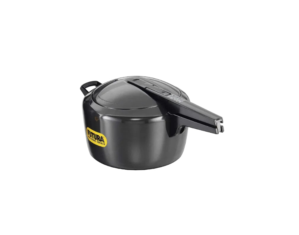 Hawkins Futura Hard Anodised Pressure Cooker, 9 Litre, Black (FP90)