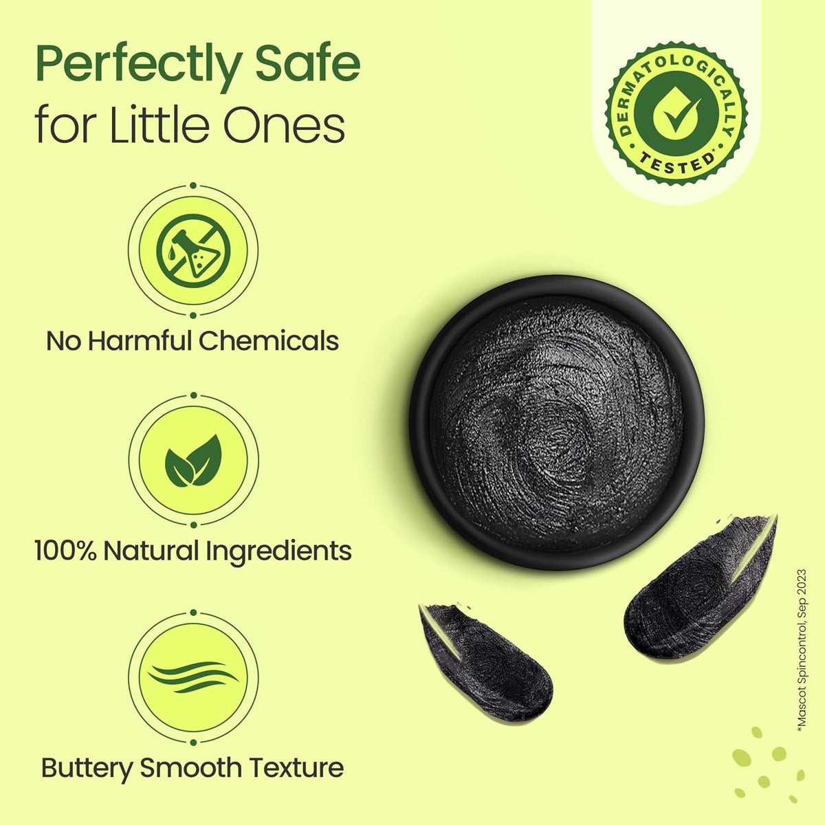 LuvLap 100% Natural Baby Kajal 5g, with Pure Cow Ghee, Cocoa Butter, Coconut Oil, Sweet Almond & Castor Oil, Soothes & Nourishes Eyes of New Born & Kids, Irritation-free, Dermatologically Tested