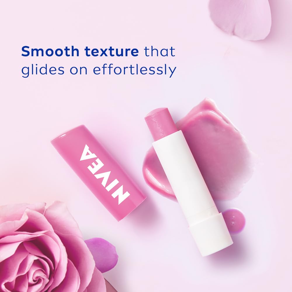NIVEA Soft Rose Shine 4.8g Lip Balm|24 H Melt in Moisture Formula|Natural Oils|Glossy Finish,4.8 g (Pack of 1) NIVEA Soft Rose Shine 4.8g Lip Balm|24 H Melt in Moisture Formula|Natural Oils|Glossy Finish,4.8 g (Pack of 1)