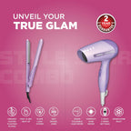 Havells Styling Combo of Hair Dryer & Straightener|1200W Dryer|Floating Plate Straightener|Blow Dry for Men & Women| HC4065