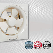 Havells Ventil Air DX 250mm Exhaust Fan | Strong Air Suction, Rust Proof Body and Dust Protection Shutters |Suitable for Bathroom, Kitchen, and Office| Warranty: 2 Years | (Pack of 1, Off White)