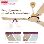 USHA Striker Galaxy 1200mm Energy Efficient 1 Star Rated Power Saving High Speed Oil & Dust Resistant Ceiling Fan|1star| ISI Certified | |New Bright Gold|