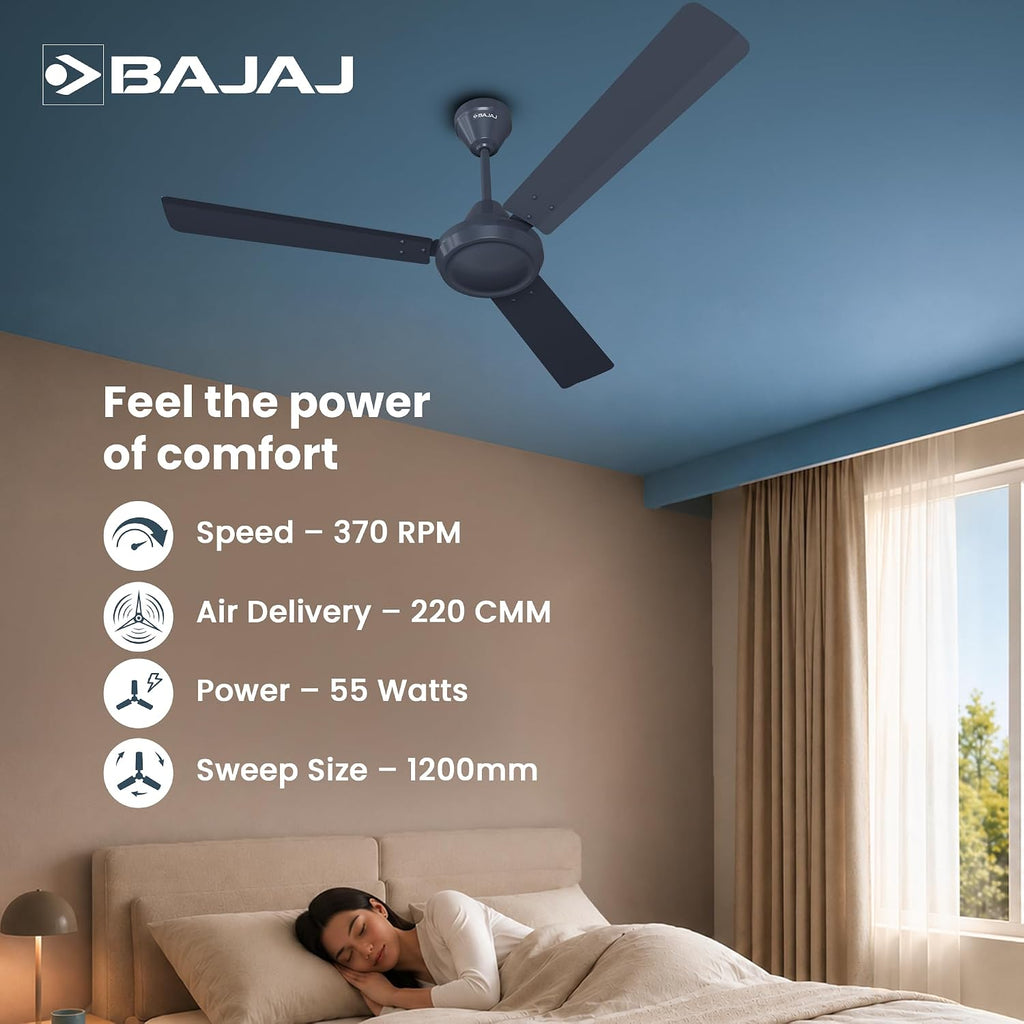 Bajaj Robusta Plus 1200MM Marathon Blue Ceiling Fan