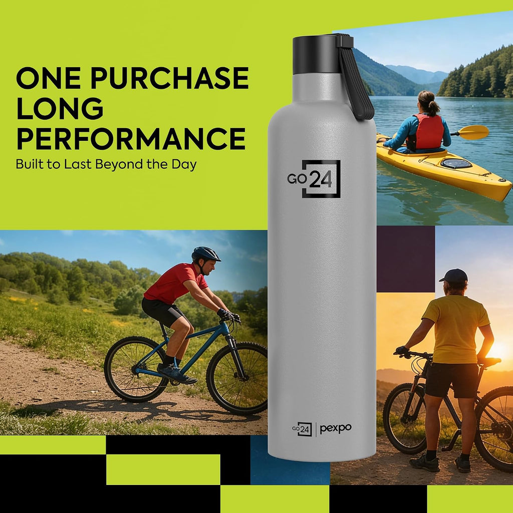 Stainless Steel Water Bottle Oslo Grey 980ml