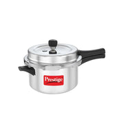 Prestige Popular Plus Svachh Virgin Aluminium Gas And Induction Compatible Outer Lid Pressure Cooker, 4 L (Silver), 4 liter