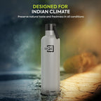 Stainless Steel Water Bottle Oslo Grey 980ml