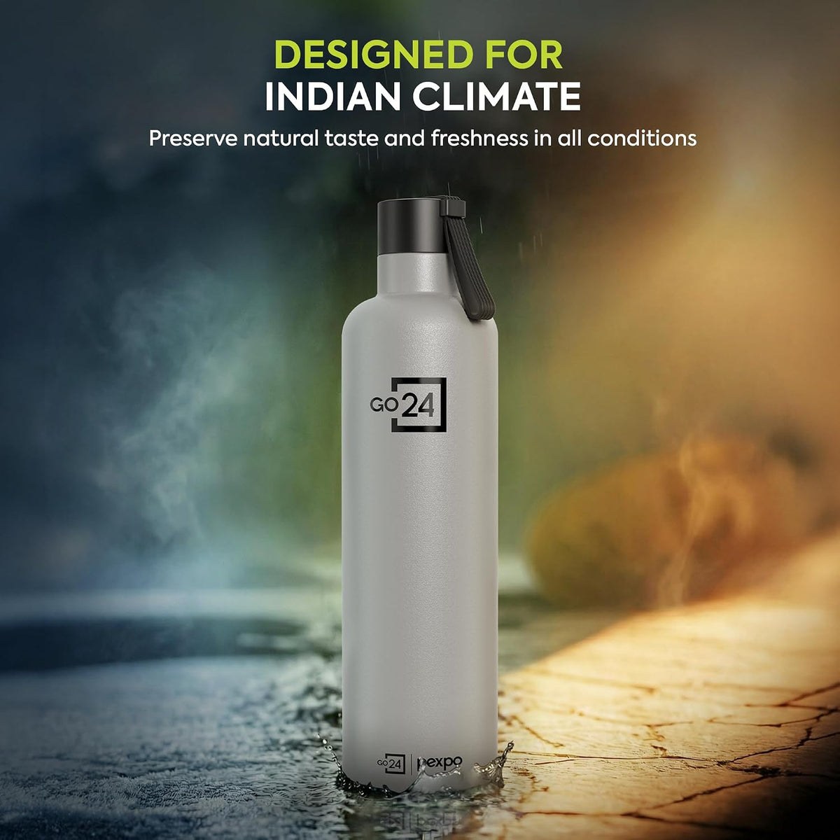 Stainless Steel Water Bottle Oslo Grey 980ml