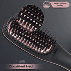 VEGA PROFESSIONAL Pro Cera Shine Hair Straightener Brush For Women With Ceramic Bristles