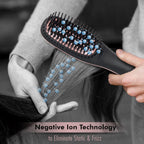 VEGA PROFESSIONAL Pro Cera Shine Hair Straightener Brush For Women With Ceramic Bristles