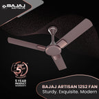 Bajaj Artisan 12S2 1200MM Ceiling Fans for Home | BEE-2 Star Rated Energy Efficient |