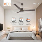 Havells REO Vaayu 1200mm ES Ceiling Fan | High Speed, High Air Delivery | Strong & Powerful, Air Delivery: 220CMM| RPM: 370| 2 Year Warranty | (Pack of 1, Smoke Brown)