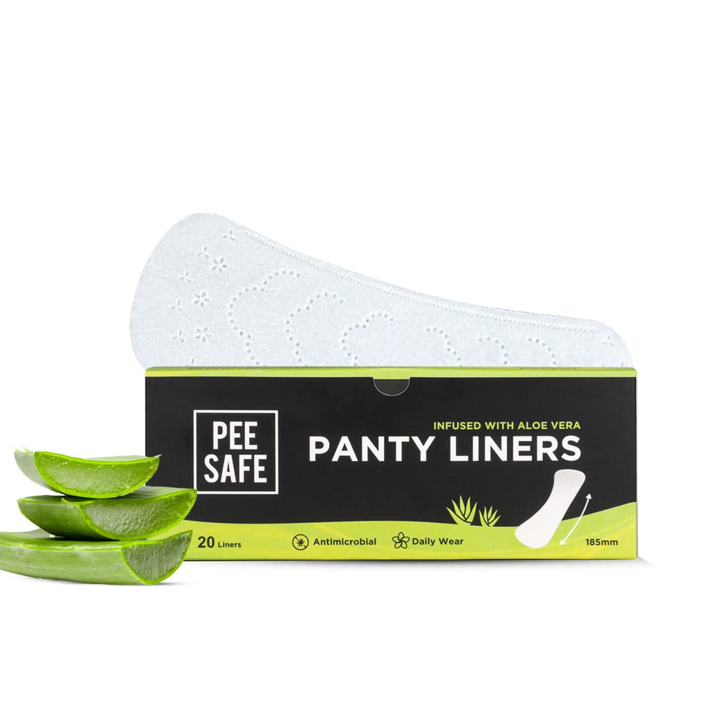 Pee Safe Panty Liners For Women Daily Use with Aloe Vera 20 Liners | 185mm