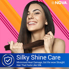 Nova NHS 841 Selfie Hair Straightener for Women (Blue)